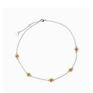Pura Vida Set Sunflower Choker Necklace and Earrings